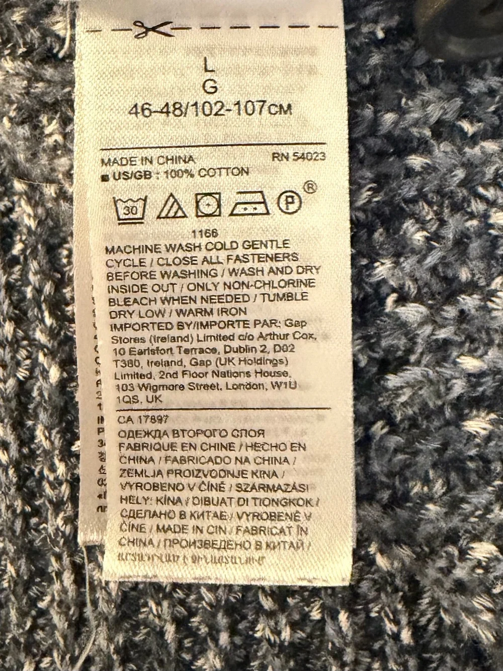 Banana Republic Men’s Cotton Shawl Collar Cardigan - Navy Heather